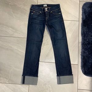 Like New HUDSON Crop Ginny Straight with Cuff Jeans